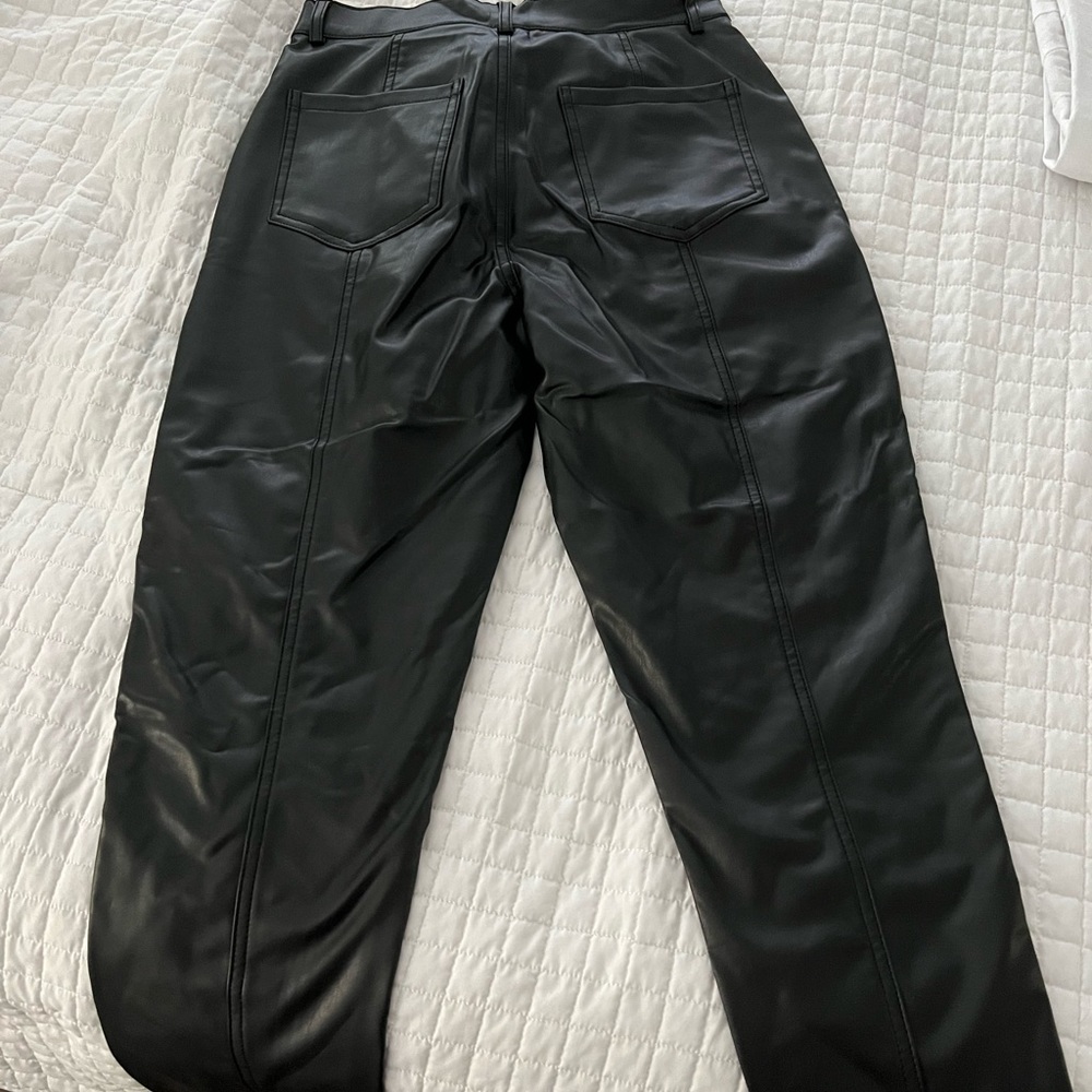 Black leather pants